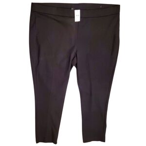 Women's Lane Bryant Black Ponte Stretch Ankle Pants Plus Size 28 NWT